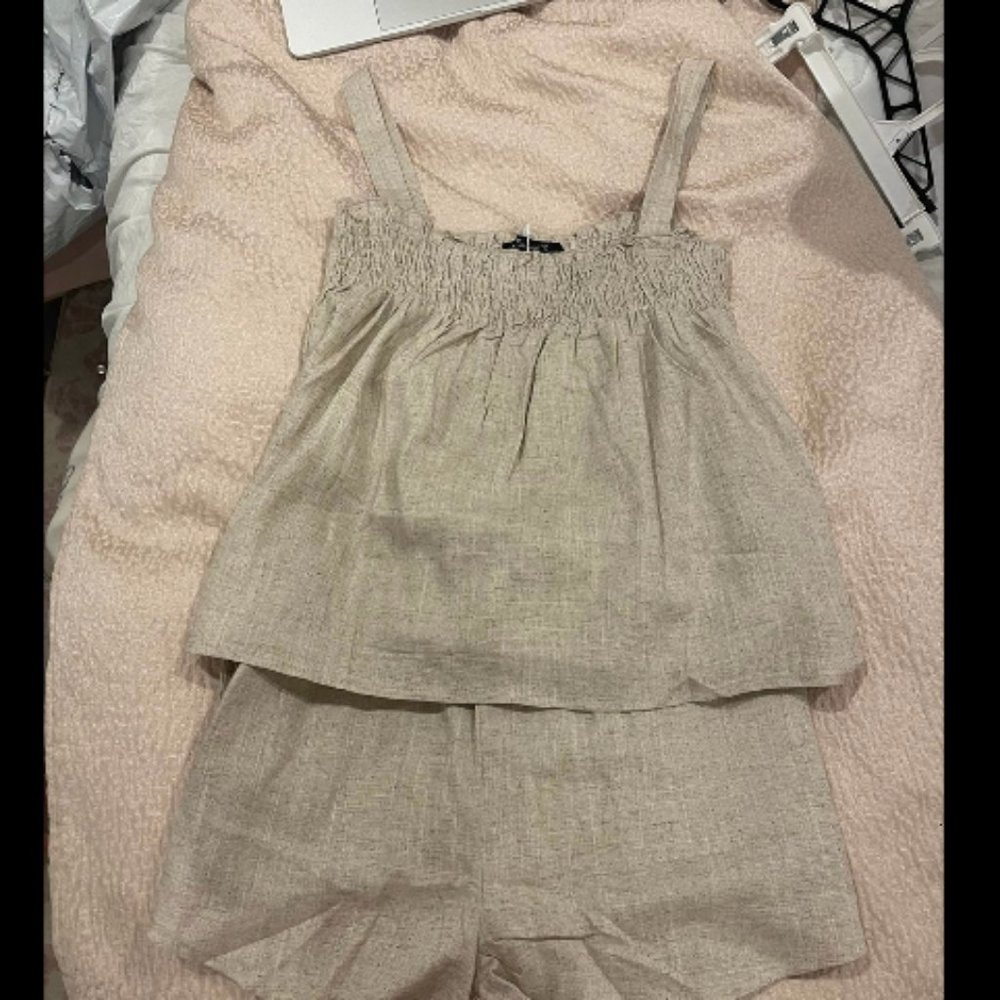 tank top and flowy shorts set